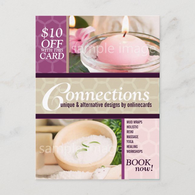 Honeycomb Modern Photo Template Business Postcard Vykort (Framsida)