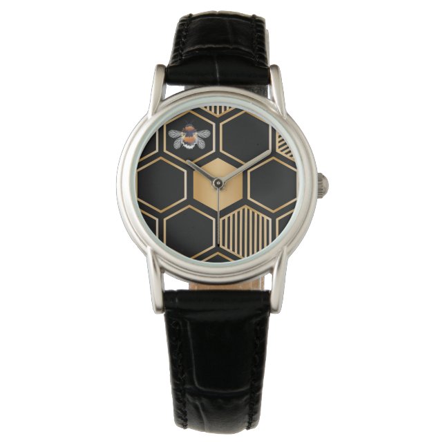 Honeycomb Mönster Armbandsur (Framsida)