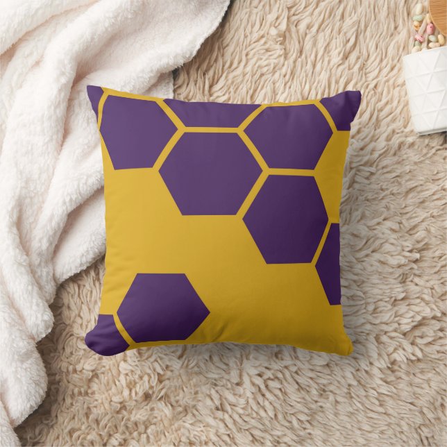 Honeycomb mönster hexagons geometri kudde (Filt)