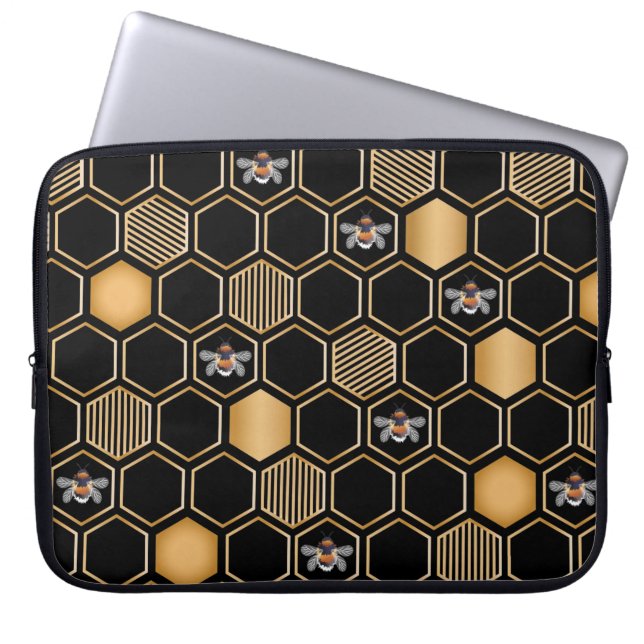 Honeycomb Mönster Laptop Fodral (Framsidan)