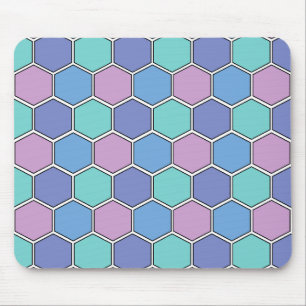 Honeycomb Mönster Pastels Musmatta