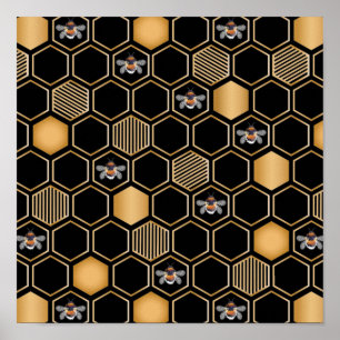 Honeycomb Mönster Poster