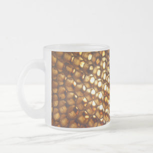 Honeycomb mugg, perfekt gåva till biodlare frostad glasmugg