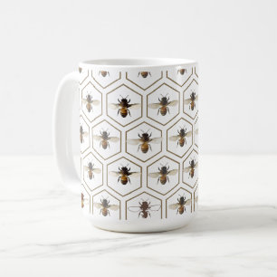 Honeycomb och Westerna biodlare för honungsbin Kaffemugg