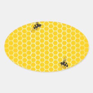 Honeycomb Ovalt Klistermärke
