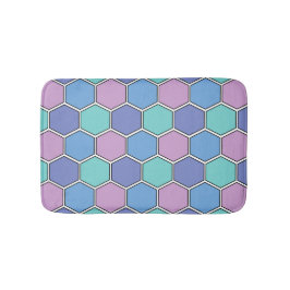 Honeycomb Pattern Pastels Badrumsmatta