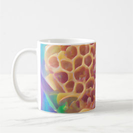 Honeycomb psychedelie digital art kaffemugg