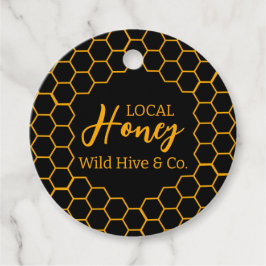 Honeycomb - svart eller vit bakgrund gåvor etiketter