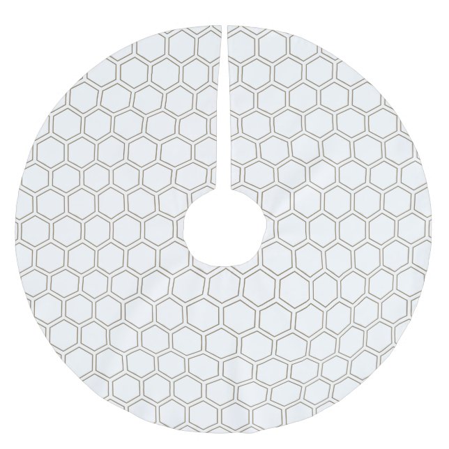 Honeycomb Taupe Neutralt Mönster bibiodlingseper Julgransmatta Borstad Polyester (Framsidan)