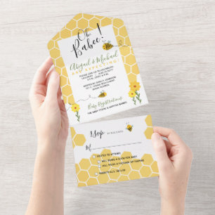 Honeycomb Watercolor Humla Baby Shower