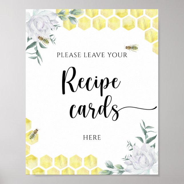 Honeycombi - Ditt recept-kort här poster (Framsidan)
