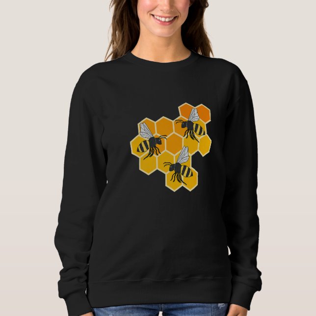 Honeycombs Bees Nature Wildlife Honey Premium T Shirt (Framsida)