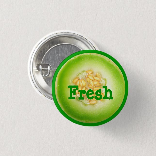 Honeydew Melon Button Knapp (Framsida & baksida)