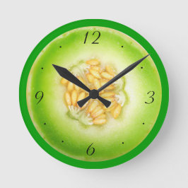 Honeydew Melon Clock Rund Klocka