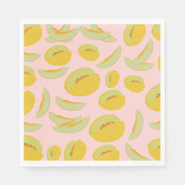 Honeydew Melons Fruit Mönster Pappersservett