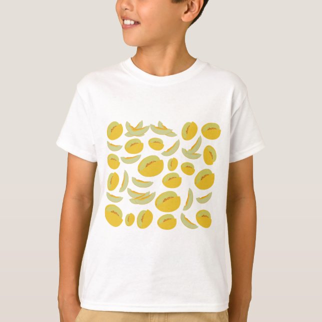 Honeydew Melons Fruit Mönster T Shirt (Framsida)