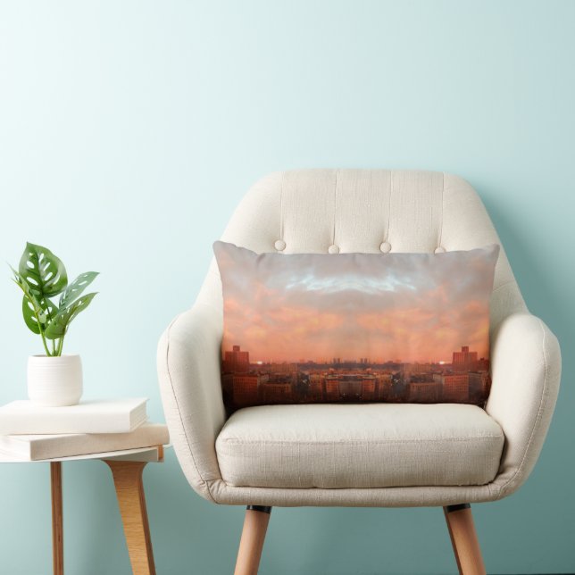 Honeyed Sunrise, Manhattan Stil Dekorativ kudde (Stol)