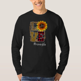 Honeylife Kärlek (kvinnor i honungslivet) Solros L T Shirt