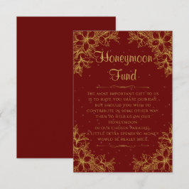 Honeymånfonden guld Ornate Bröllop Tilläggskort