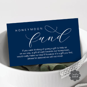 Honeymonfonden i bröllop, Önskemål, modernt minimu Tilläggskort