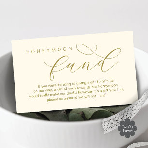 Honeymonfonden i bröllop, Önskemål, modernt minimu Tilläggskort