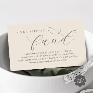 Honeymonfonden i bröllop, Önskemål, modernt minimu Tilläggskort