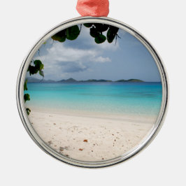 Honeymoon Bay, St John USVI Julgransprydnad Metall