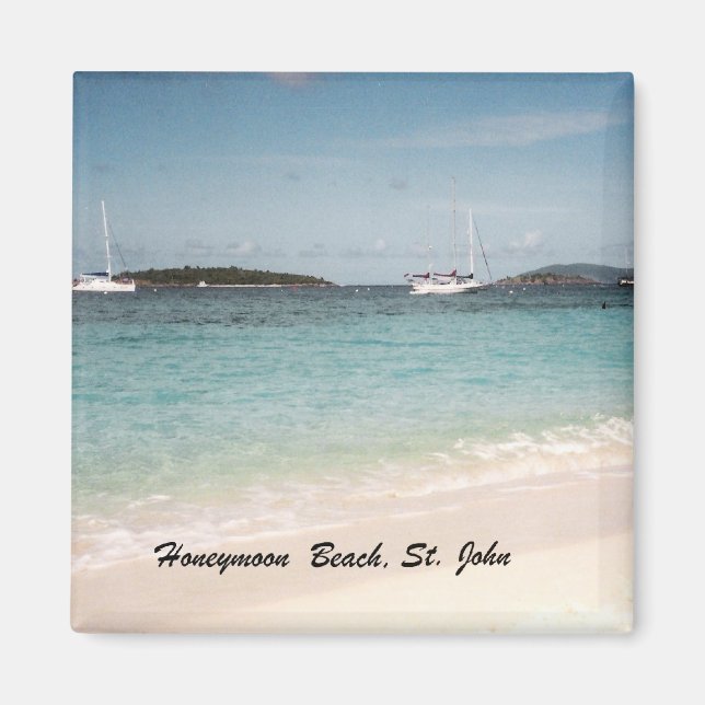 Honeymoon Beach, St. John Magnet (Framsidan)