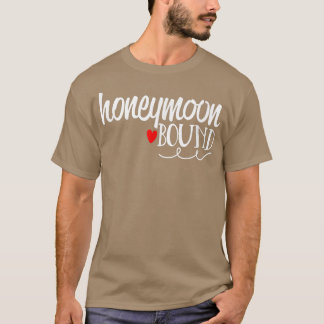 Honeymoon Bound Cute Bride Groom Bröllop T Shirt