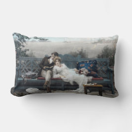 Honeymoon (Bride and Groom på en bench) Lumbarkudde