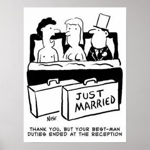 Honeymoon Bröllop Natt för Bride & Groom Poster