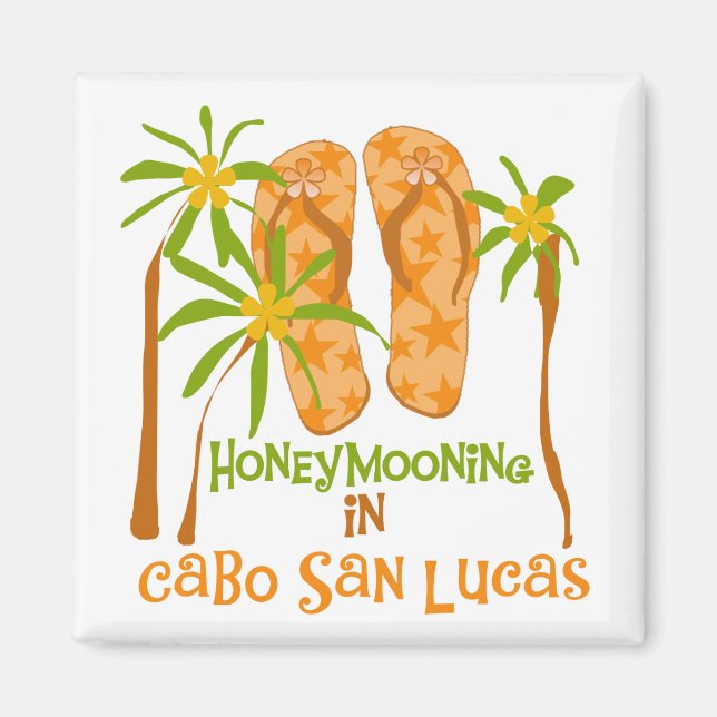 Honeymoon Cabo San Lucas Tshirts och Gifts Magnet (Framsidan)