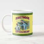 Honeymoon Coffee & Ciciory Mugg Jumbo Mugg<br><div class="desc">Circa 1920-kaffe från Fabled Labels® © 2024 Sharon Dymond</div>