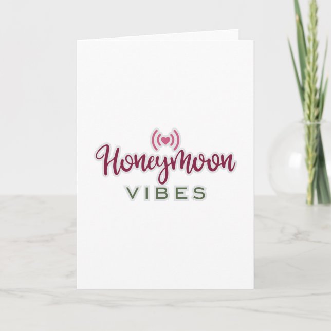 Honeymoon Couple Design Honeymoon Vibes Kort (Framsida)