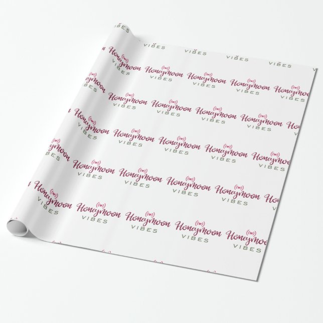 Honeymoon Couple Design Honeymoon Vibes Presentpapper (Utrullad)