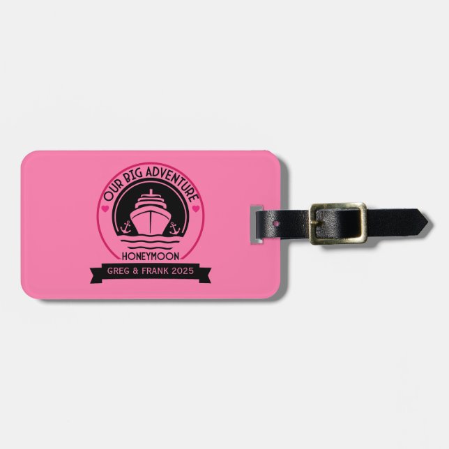 Honeymoon Cruise Bagagebricka (Horisontell Framsida)