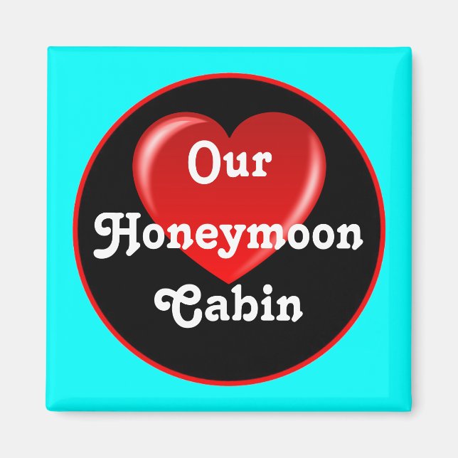 Honeymoon Cruise Cabin Door Marker sq Magnet (Framsidan)