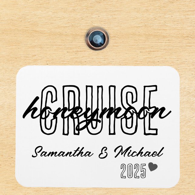 Honeymoon Cruise Elegant Enkel Anpassningsbar Magnet (Skapare uppladdad)