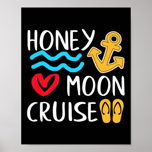 Honeymoon Cruise Frakt Par Underbar Gift Bride&am Poster (Framsidan)