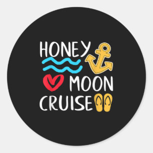 Honeymoon Cruise Frakt Par Underbar Gift Bride&am Runt Klistermärke