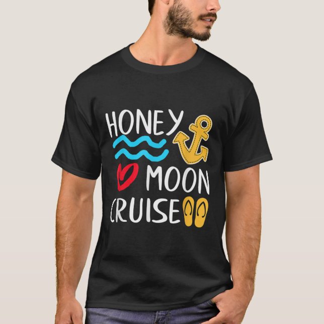 Honeymoon Cruise Frakt Par Underbar Gift Bride&am T Shirt (Framsida)