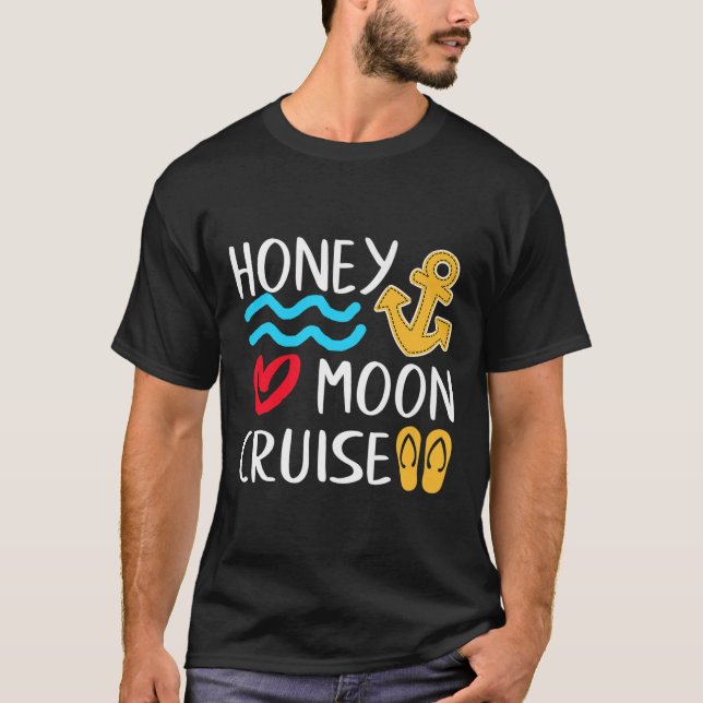 Honeymoon Cruise Frakt Par Underbar Gift Bride&am T Shirt (Framsida)