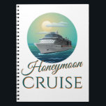 Honeymoon Cruise Newlyged Ny gifta Par Anteckningsbok<br><div class="desc">Utformning av färjetankern Cute honeymoon för marschering av nygifta. Underbart för par att visa att de är ny gifta. Perfekt för nya make och fru.</div>