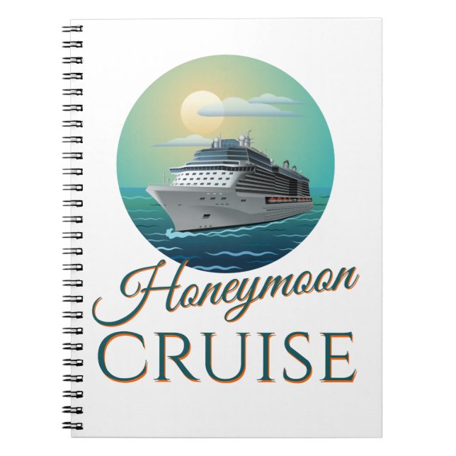 Honeymoon Cruise Newlyged Ny gifta Par Anteckningsbok (Framsidan)