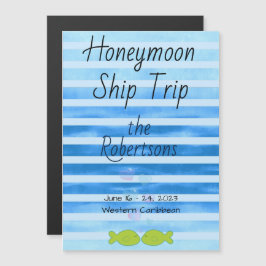 Honeymoon Cruise Stateroom Door Marker Magnetisk Inbjudningskort