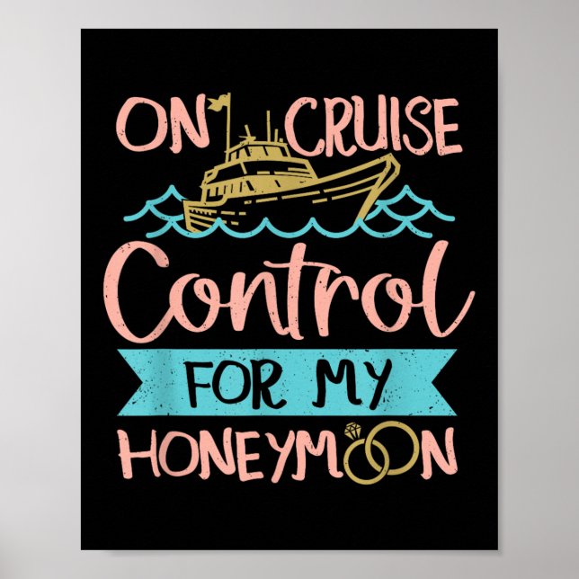 Honeymoon Cruise Vacation Bride Groom Poster (Framsidan)
