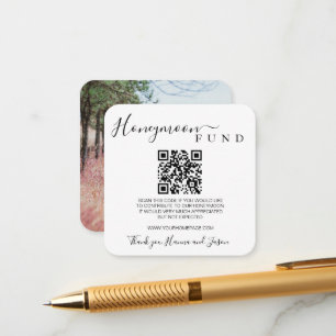 Honeymoon-fond Qr-kort med foto Tilläggskort