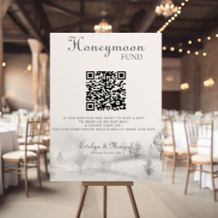 Honeymoon-fonden för vinterbergsskogen Bröllop Poster