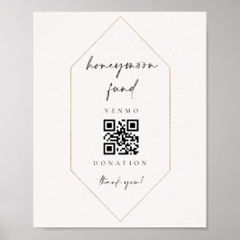 Honeymoon Fund Donation Scan Sign Pengarar Gift C1 Poster