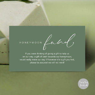 Honeymoon Fund, Modern Romantic Bröllop Tilläggskort